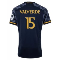 Fotbalové Dres Real Madrid Federico Valverde #15 Venkovní 2023-24 Krátký Rukáv